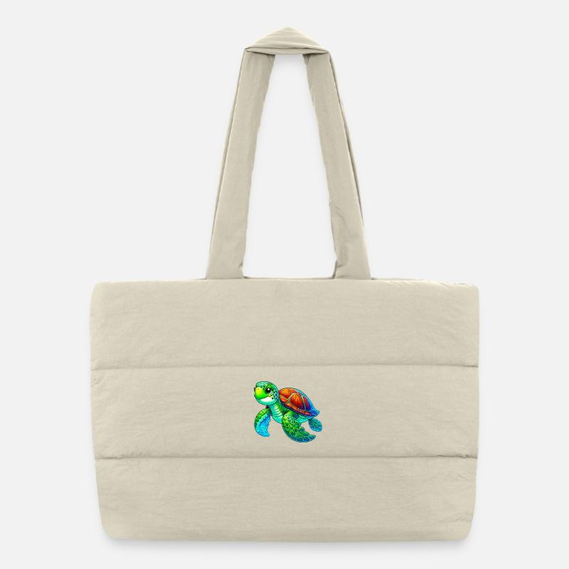 Turtle Puffer Shopping Bag