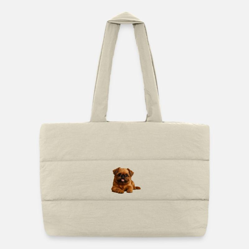 Belgian Dwarf Griffon Brussels Griffon Puffer Shopping Bag