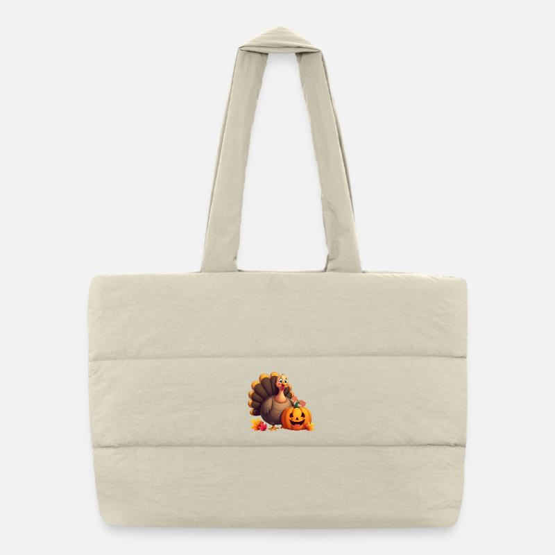 Thanksgiving Drôle Dinde de Thanksgiving Sac shopping matelassé