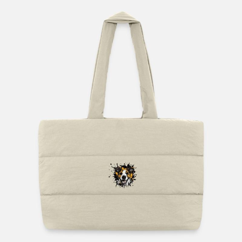 Beagle Spritz Portrait Puffer Shopping Bag