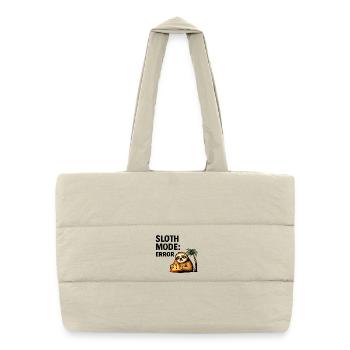 Sloth Mode Error - Puffer Shopping Bag - natural - Front