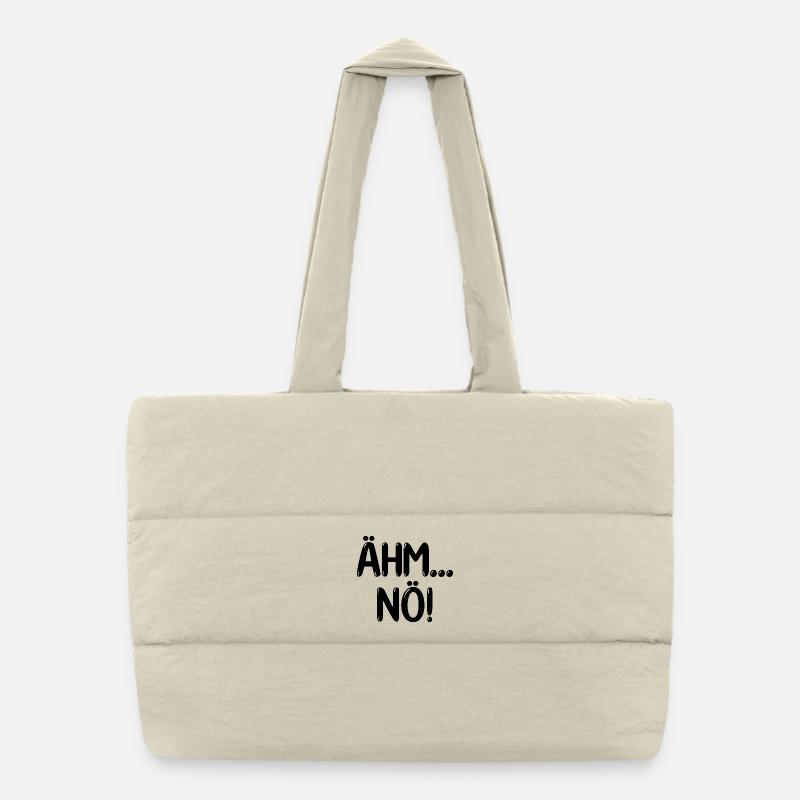 Ähm Nö Lustiger Spruch Puffer-Einkaufstasche