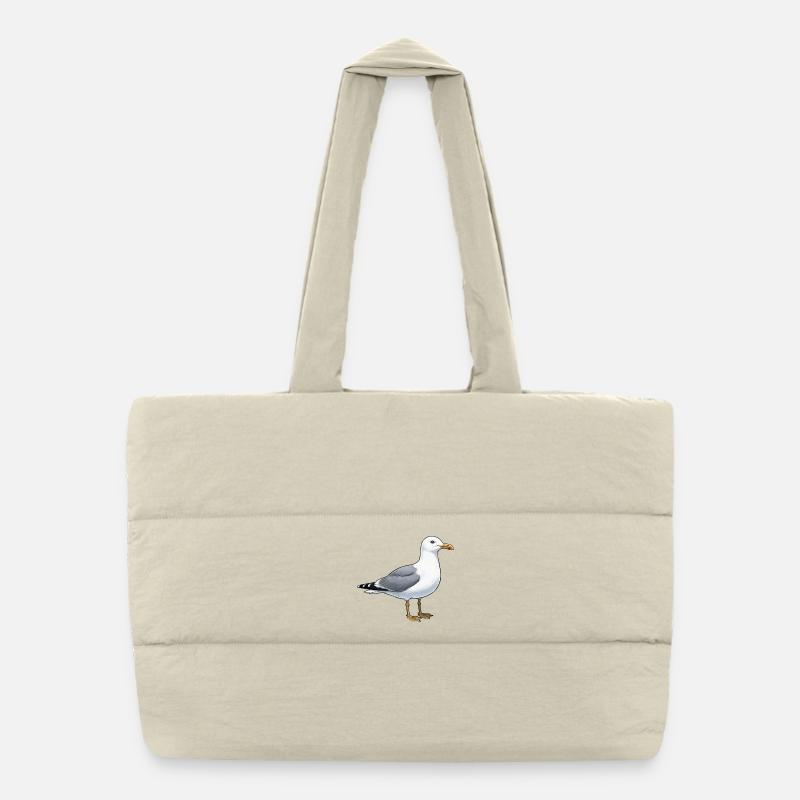 Cadeau de vacances de la mer du Nord de l’Allemagne de la Mouette Sac shopping matelassé