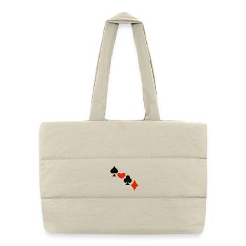 Luck in the game ... | Playing Cards | Gift - Puffer Shopping Bag - natural - Front