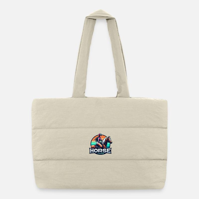 Illustration de cavalier équestre vibrant Sac shopping matelassé