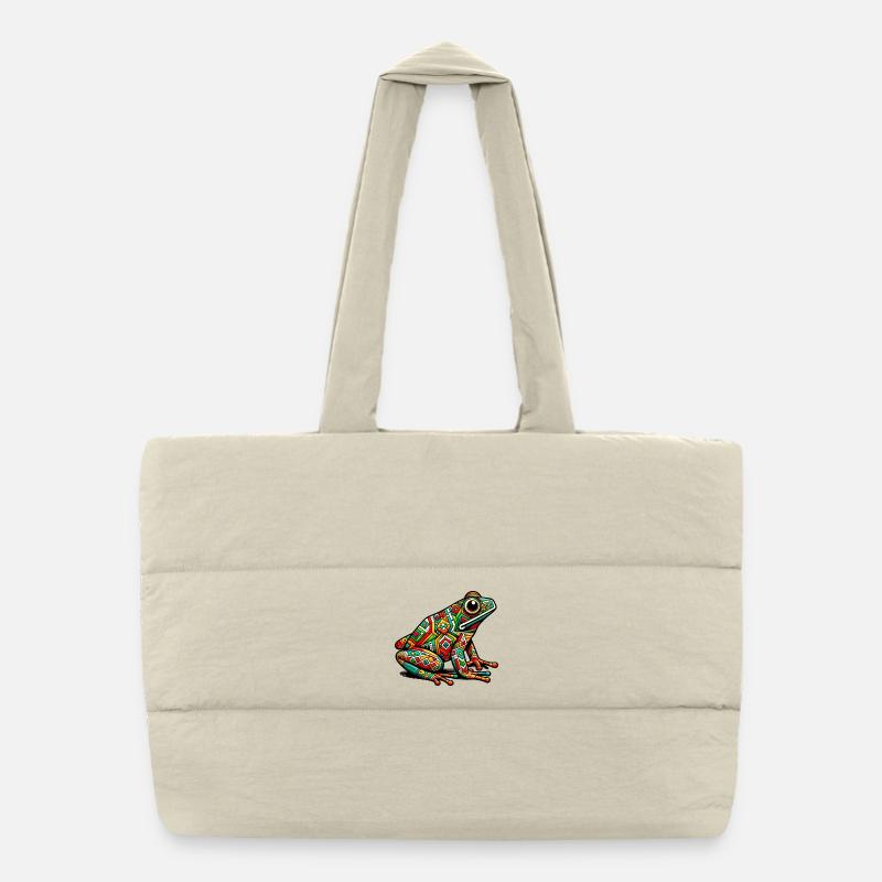 Frog Puffer Shopping Bag