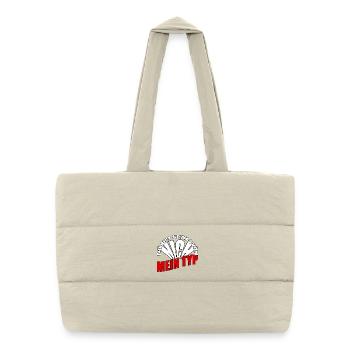 Du bist sowas von NICH mein TYP Retro Schriftzug - Puffer-Einkaufstasche - Naturweiß - Vorne