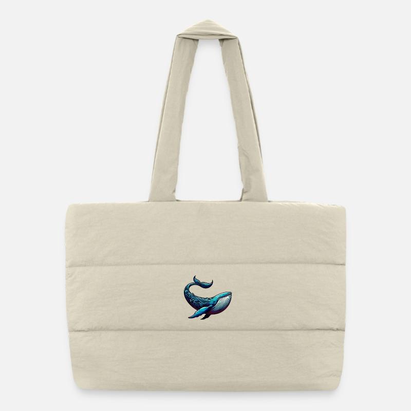 Whale Puffer Shopping Bag