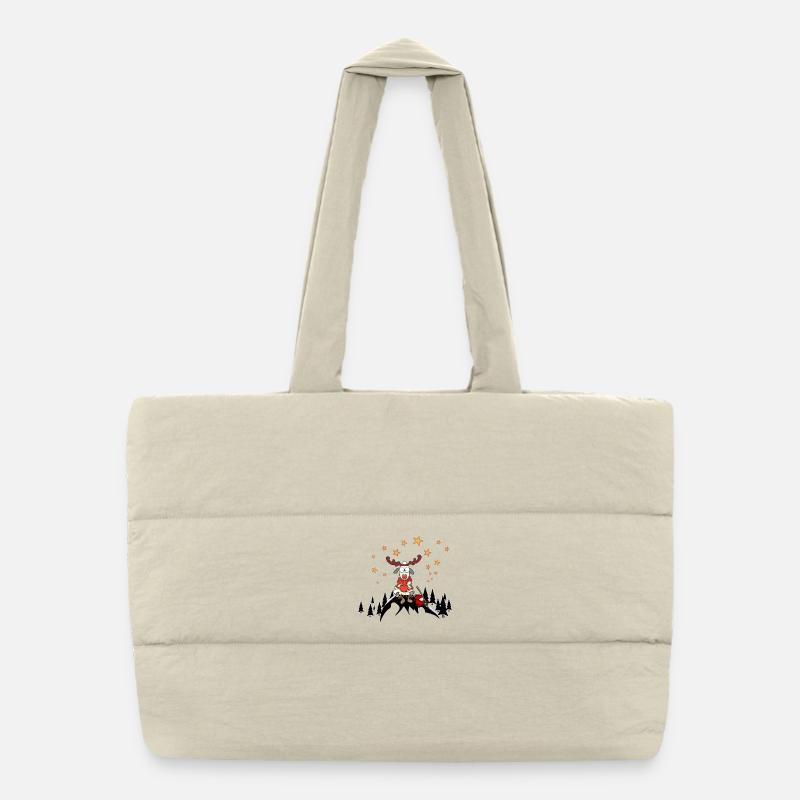 Noël avec le cœur Sac shopping matelassé