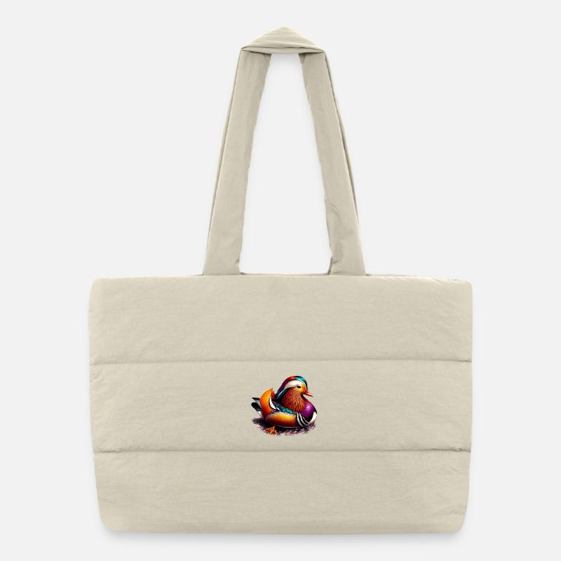 Mandarin duck Puffer Shopping Bag