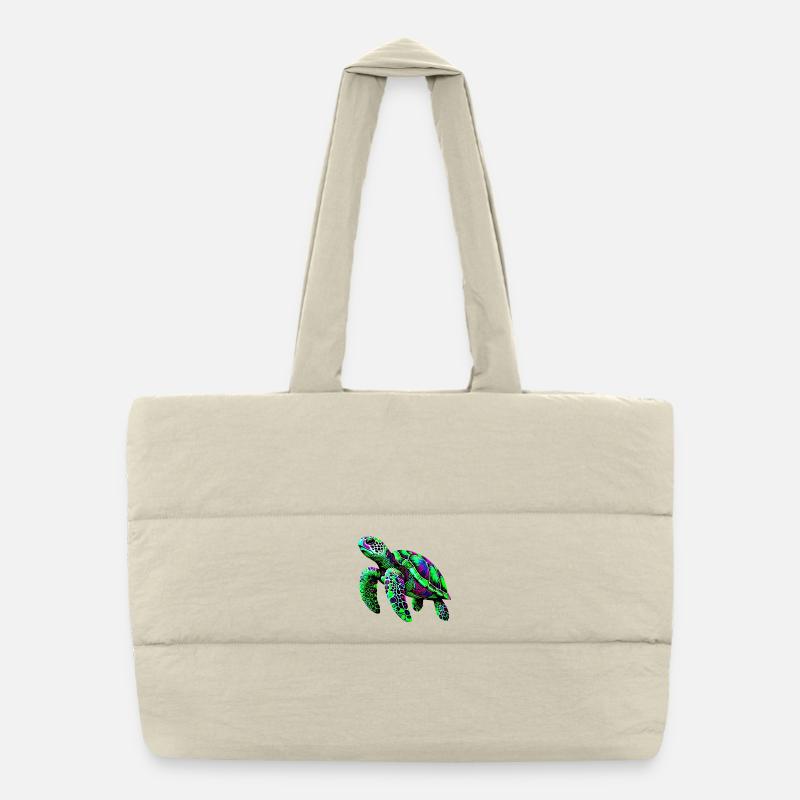 Turtle Puffer Shopping Bag