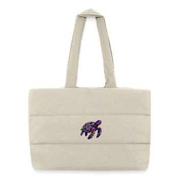 Tortue marine - Sac shopping matelassé - blanc naturel - Devant