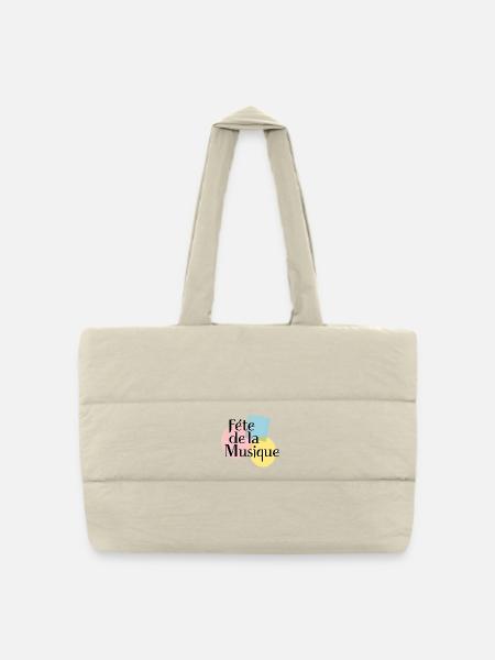 Pastel Music Festival - Puffer Shopping Bag - natural