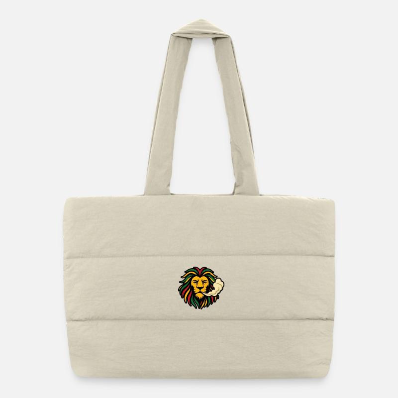 Reggae Löwe Rasta Design Puffer-Einkaufstasche