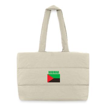 T-shirt Madinina drapeau Martinique - Sac shopping matelassé - blanc naturel - Devant