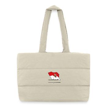 Salzburg Flag – Namespace - Puffer Shopping Bag - natural - Front