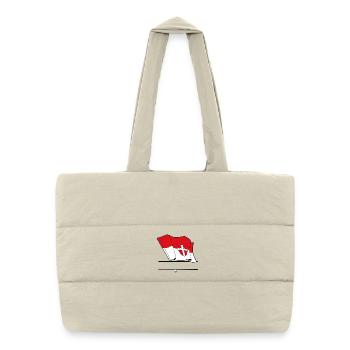 Wien Flag Namespace - Puffer Shopping Bag - natural - Front
