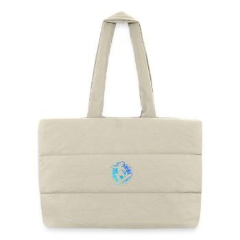 Demi-tons de snowboardeur néon - Sac shopping matelassé - blanc naturel - Devant
