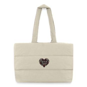 Till Death, Always - Puffer Shopping Bag - natural - Front