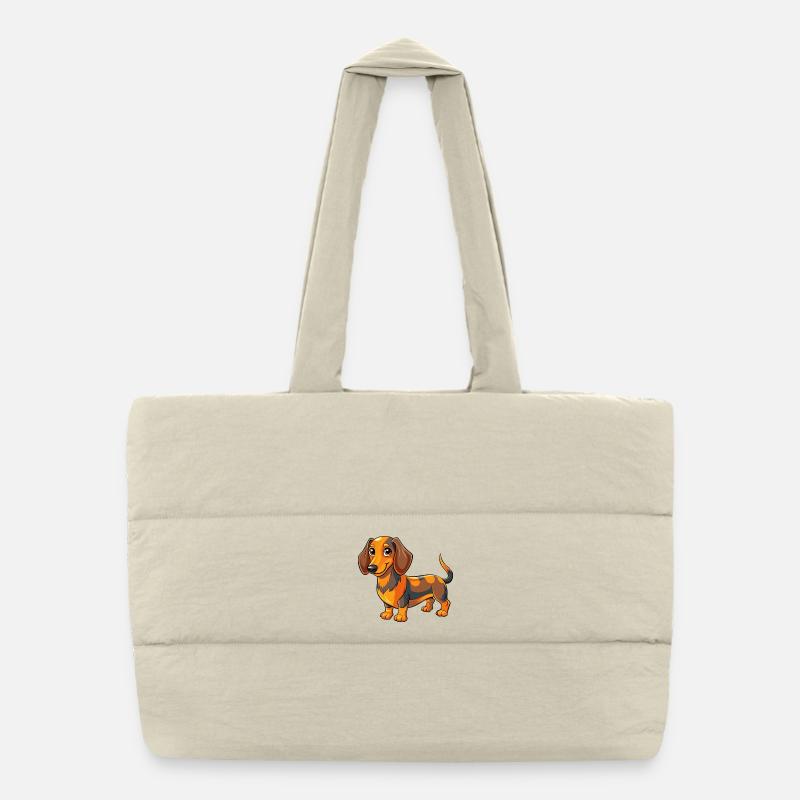 Dachshund Puffer Shopping Bag