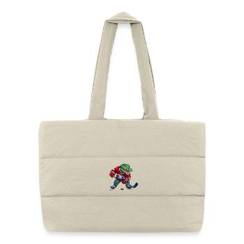 Crocodile Hockey sur glace Alligator - Sac shopping matelassé - blanc naturel - Devant