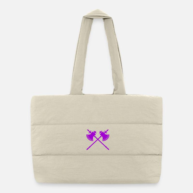 Armi Asce - Borsa shopper trapuntata - bianco naturale