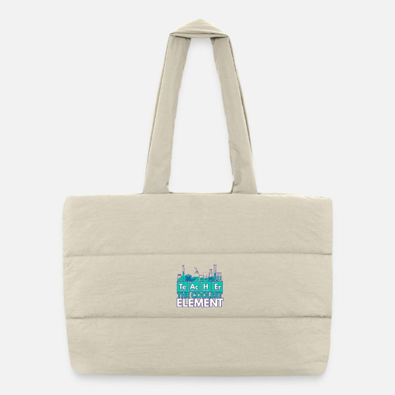 Professeur – L’élément le plus cool | Thème de la chimie Sac shopping matelassé
