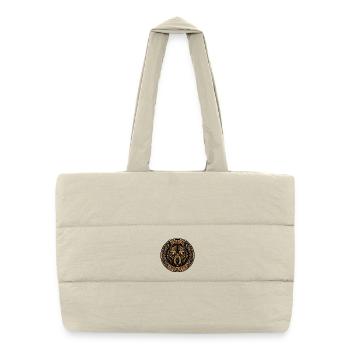 Wolf Ring Emblem with Runes - Puffer Shopping Bag - natural - Front