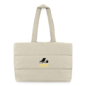 Retired Legend Pension Deck Chair - Puffer Shopping Bag - natural - Front