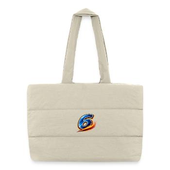 Number 6 Football Shirt Midfield Player - Puffer Shopping Bag - natural - Front