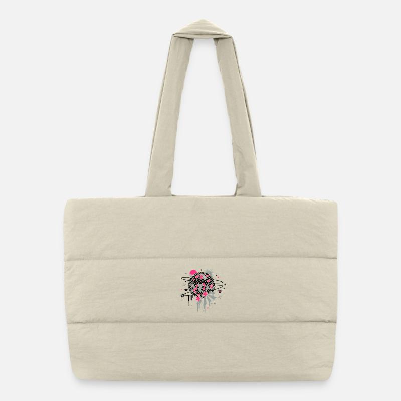 Disco Ball - Puffer Shopping Bag - natural