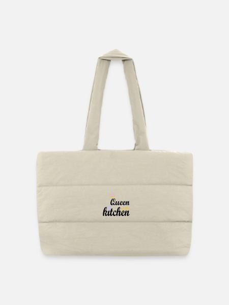 cuisine - Sac shopping matelassé - blanc naturel
