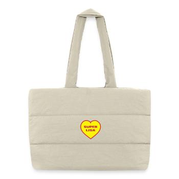 Super Lisa - Sac shopping matelassé - blanc naturel - Devant