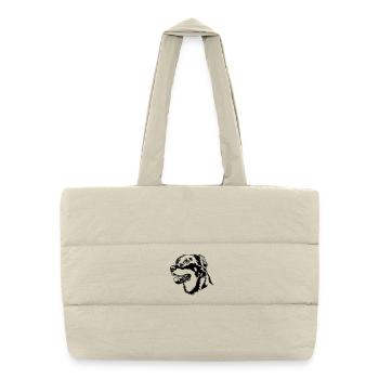 Beauceron head - Puffer Shopping Bag - natural - Front