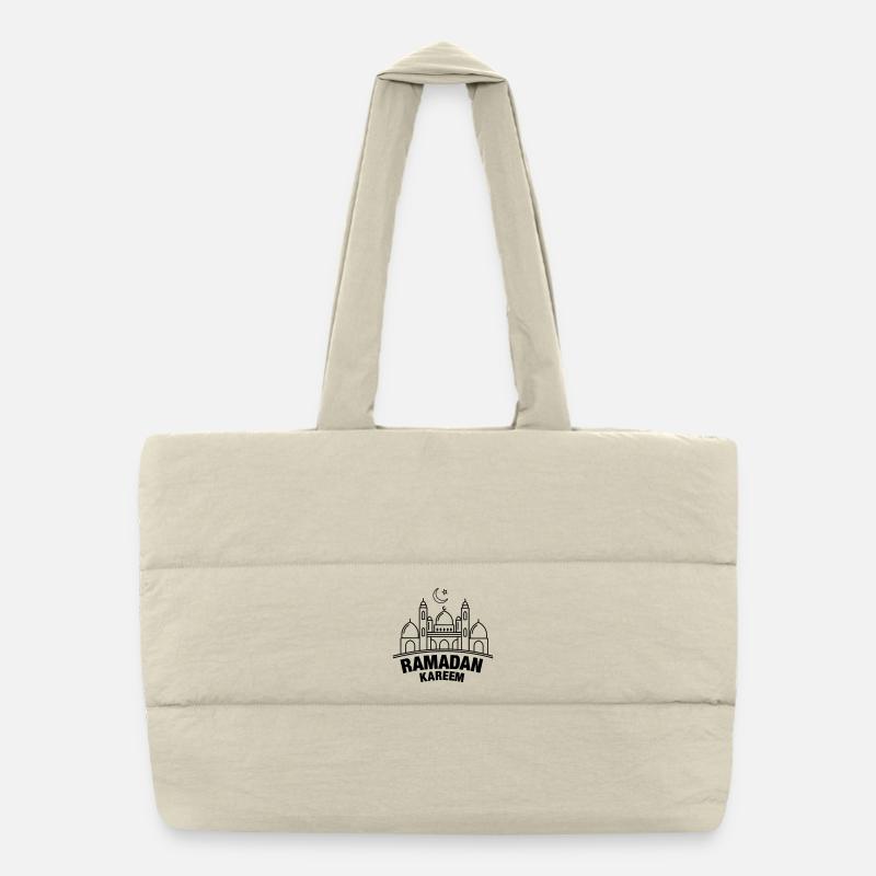 Ramadan Kareem mosque Puffer Shopping Bag