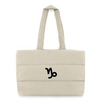 Capricorn Capricornus zodiac sign - Puffer Shopping Bag - natural - Front