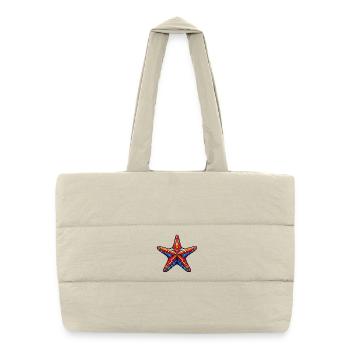Étoile de mer - Sac shopping matelassé - blanc naturel - Devant