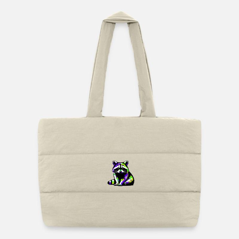 Raccoon Puffer Shopping Bag