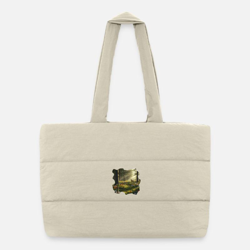 Forêt / Forest Sac shopping matelassé