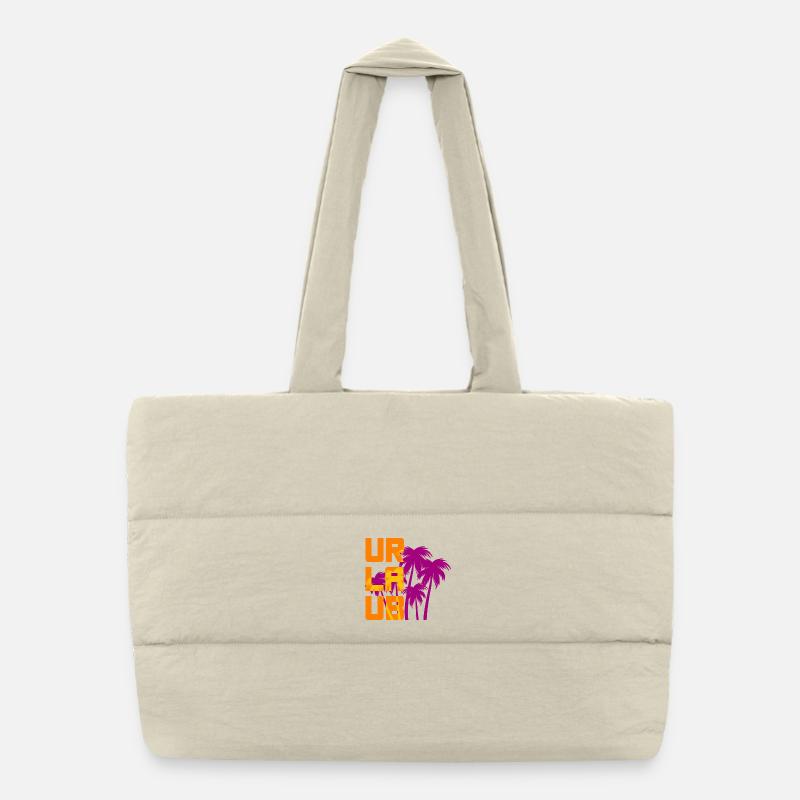Holiday Palm Trees Holidays Summertime Beach Fun Puffer Shopping Bag