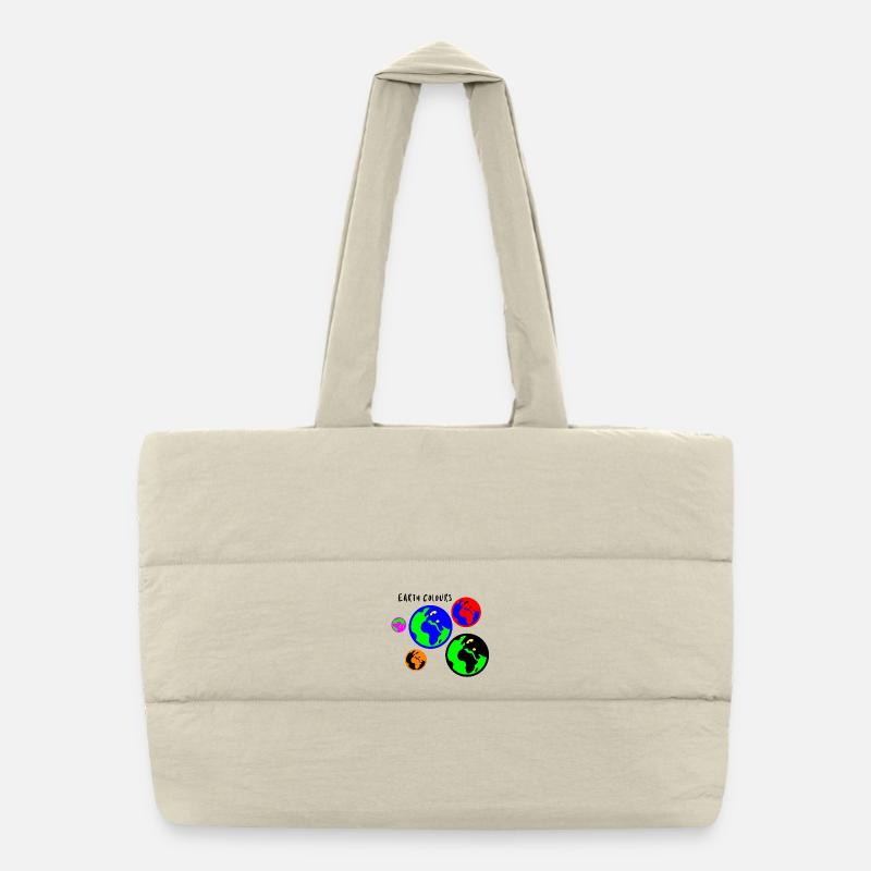 Couleurs de terre ludiques Sac shopping matelassé