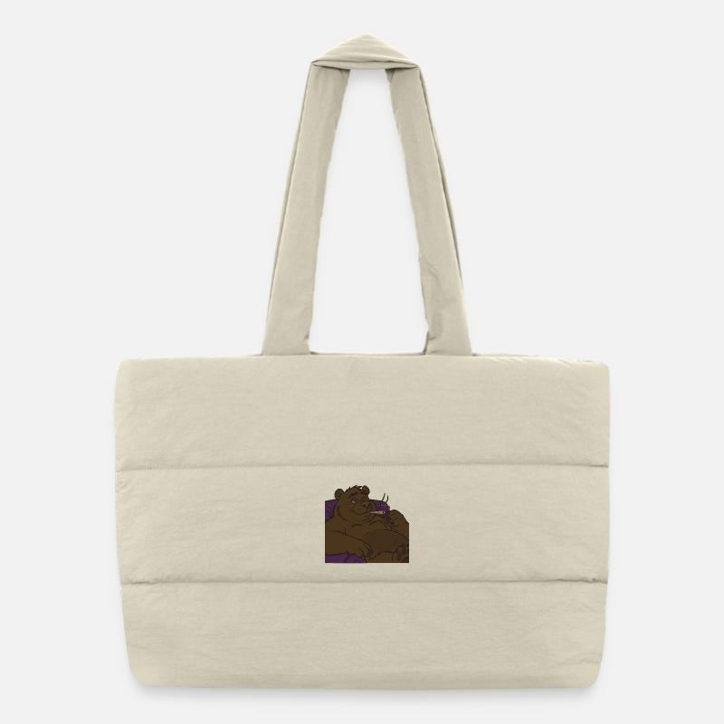 Chillerbear - Puffer-Einkaufstasche - Naturweiß
