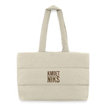 Kmoet niks, Dialecte anversois Chemises - Sac shopping matelassé - blanc naturel - Devant