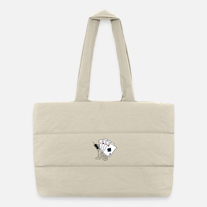 Spielkarten Design mit Ass-Motiven Puffer-Einkaufstasche