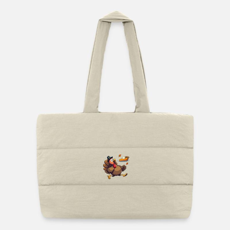 Thanksgiving Funny Thanksgiving Turkey Puffer Shopping Bag