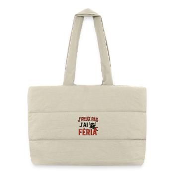 J'peux pas, j'ai féria - Sac shopping matelassé - blanc naturel - Devant