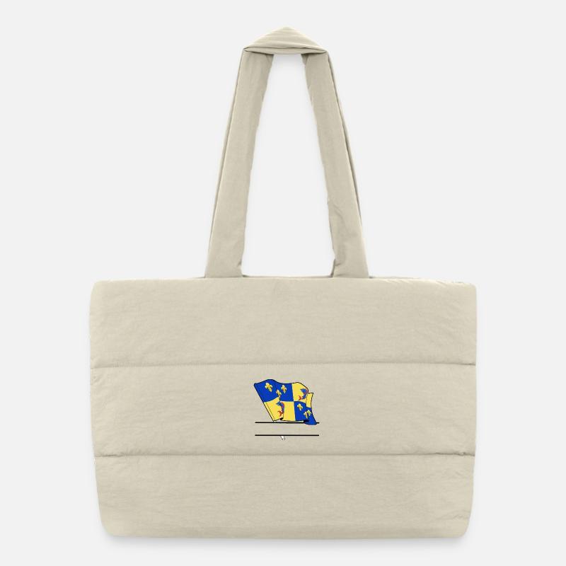 Dauphiné Text Space Puffer Shopping Bag