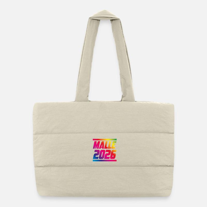 Malle 2026 Bunt Mallorca Puffer-Einkaufstasche
