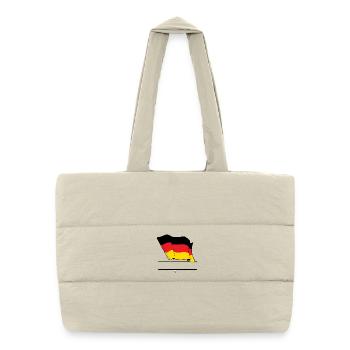 Drapeau allemand – Espace de nom - Sac shopping matelassé - blanc naturel - Devant