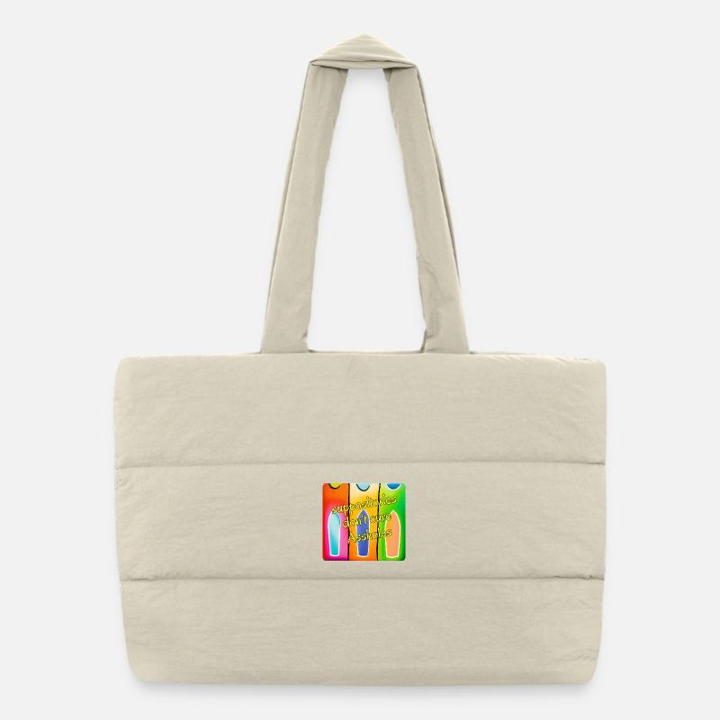 Suppo.EN - Sac shopping matelassé - blanc naturel
